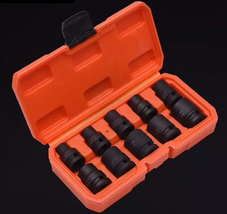 Power sockets set 1/2" 10 parts 